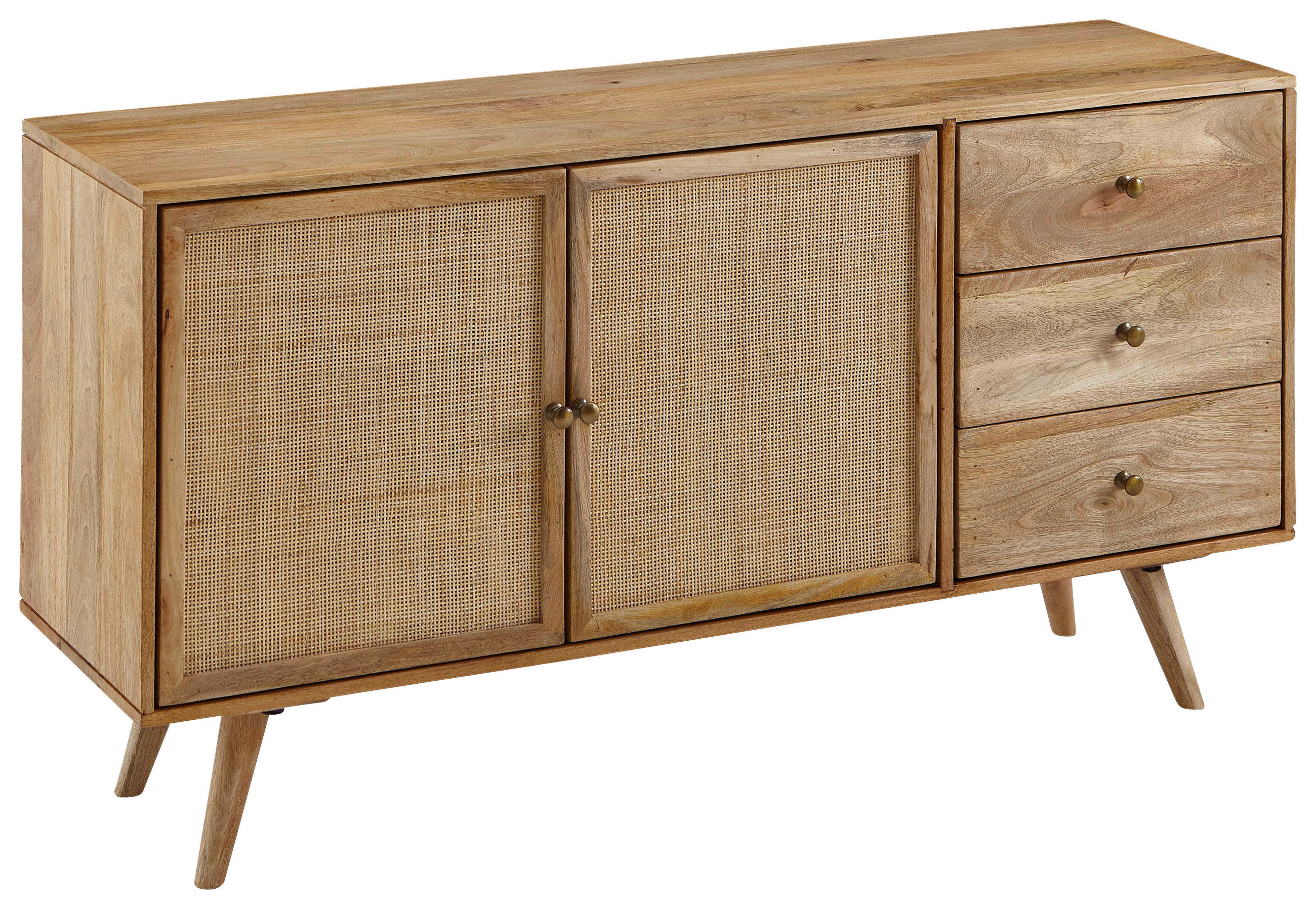 Sideboard Mangoholz Braun B: 140 Cm