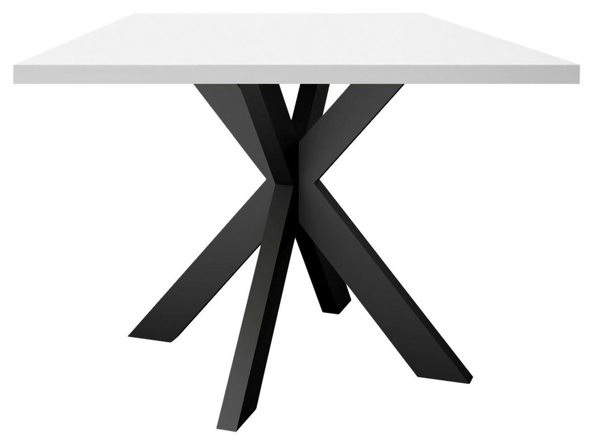 ESSTISCH rechteckig Schwarz, Weiß  - Schwarz/Weiß, MODERN, Holzwerkstoff/Metall (140/90/78cm) - Livetastic