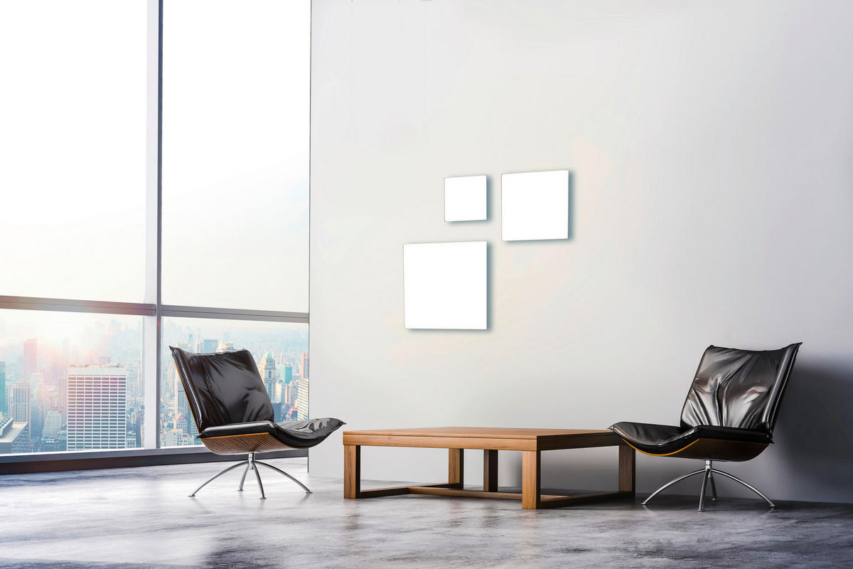 LED-DECKENLEUCHTE Canvas 59,5/59,5/7,2 cm   - Design, Kunststoff/Metall (59,5/59,5/7,2cm)