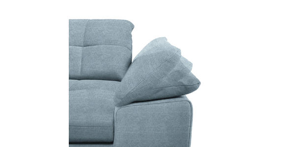 ECKSOFA in Mikrofaser Blaugrau  - Chromfarben/Blaugrau, Design, Textil/Metall (180/265cm) - Carryhome