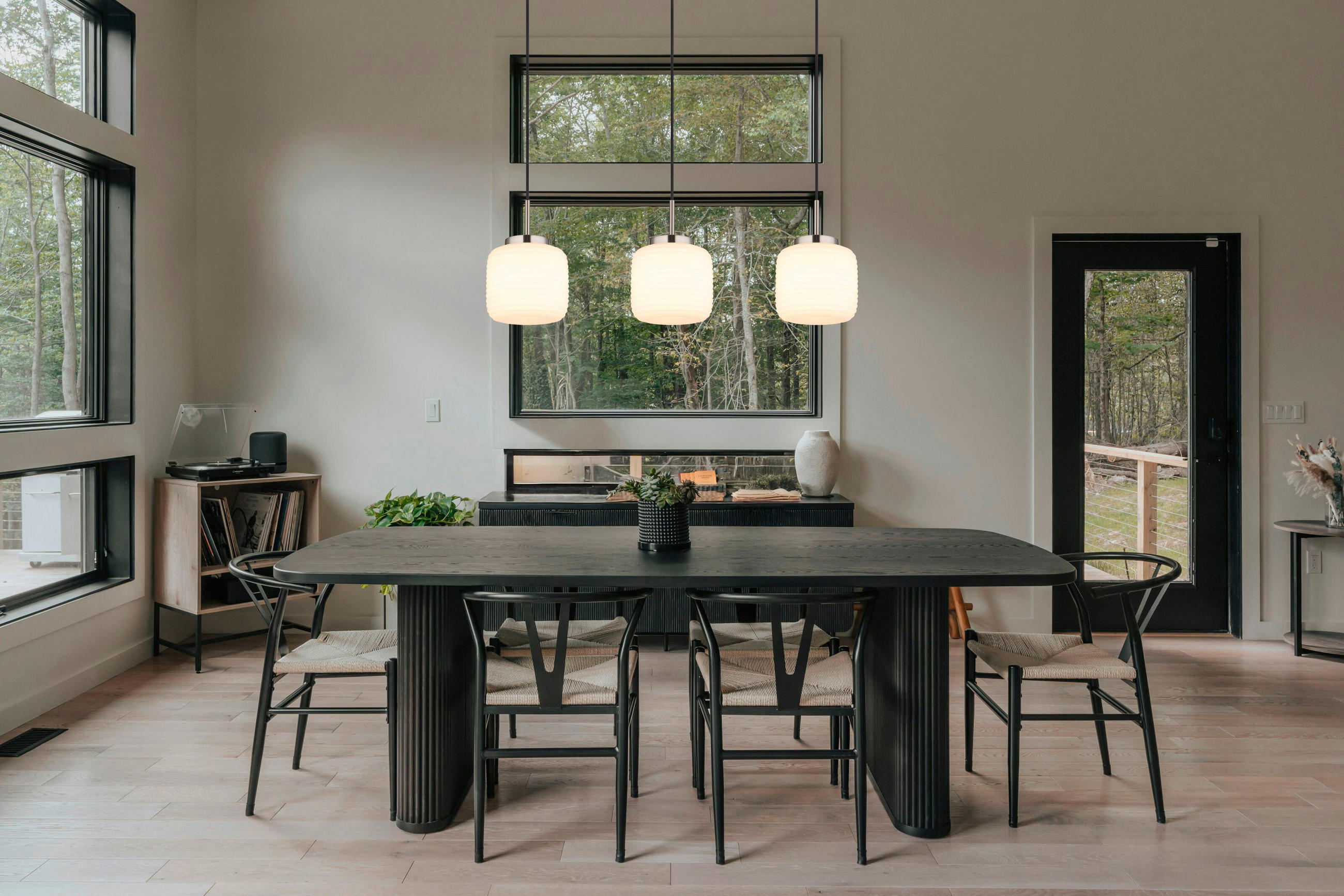 HÄNGELEUCHTE 24/130 cm  - Schwarz/Weiß, KONVENTIONELL, Glas/Textil (24/130cm) - Globo