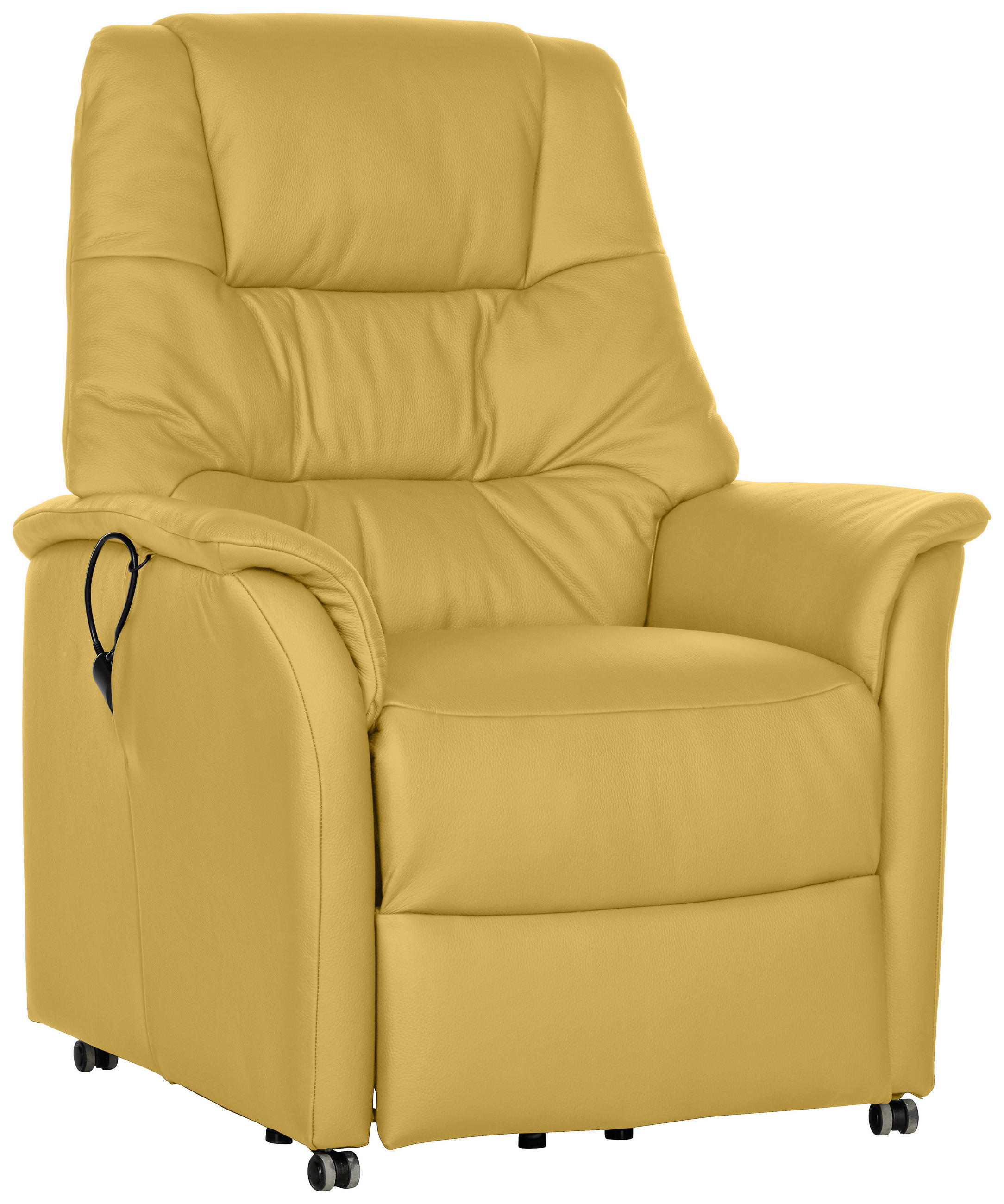FERNSEHSESSEL Echtleder Gelb - Gelb, KONVENTIONELL, Leder (88/114/88cm) - Welnova