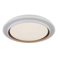 STROPNA LED-SVETILKA  JANICE /236-2368 lm/3000-6000 K/230 V/ - bela/opal, Design, kovina/umetna masa (49/7cm) - Globo