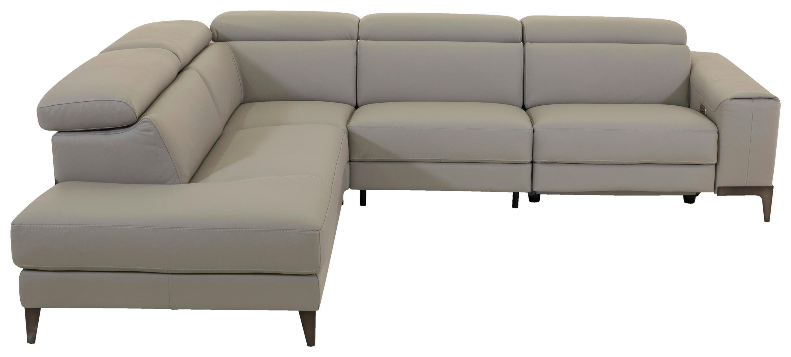 SEDEŽNA GARNITURA, pravo usnje bež  - barve titana/bež, Moderno, les/usnje (294/78/227cm) - Calia Italia