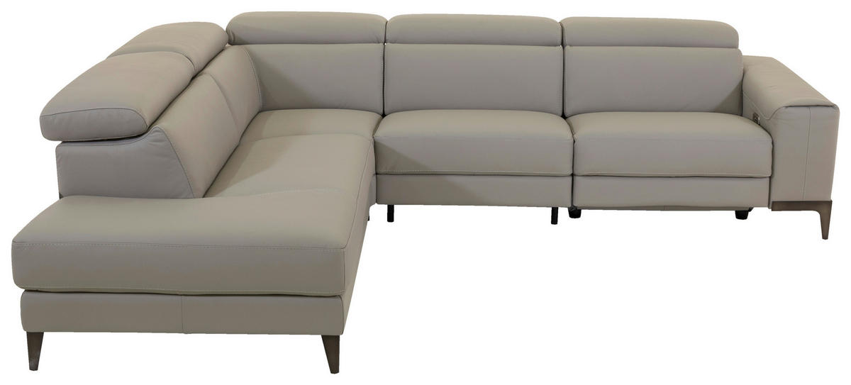 SEDEŽNA GARNITURA, pravo usnje bež  - barve titana/bež, Moderno, les/usnje (294/78/227cm) - Calia Italia