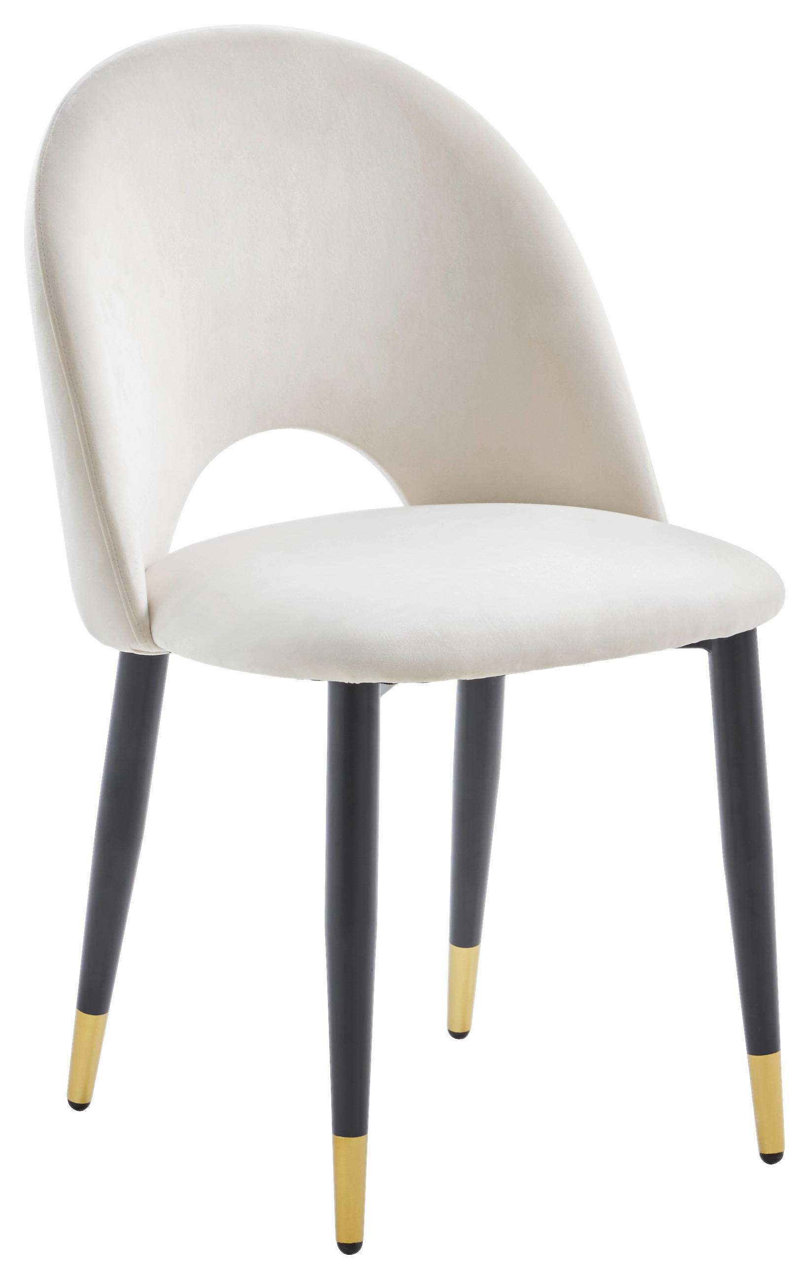 STUHL - Beige/Goldfarben, Design, Textil/Metall (49/84/54cm) - Kare-Design