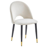 STUHL - Beige/Goldfarben, Design, Textil/Metall (49/84/54cm) - Kare-Design