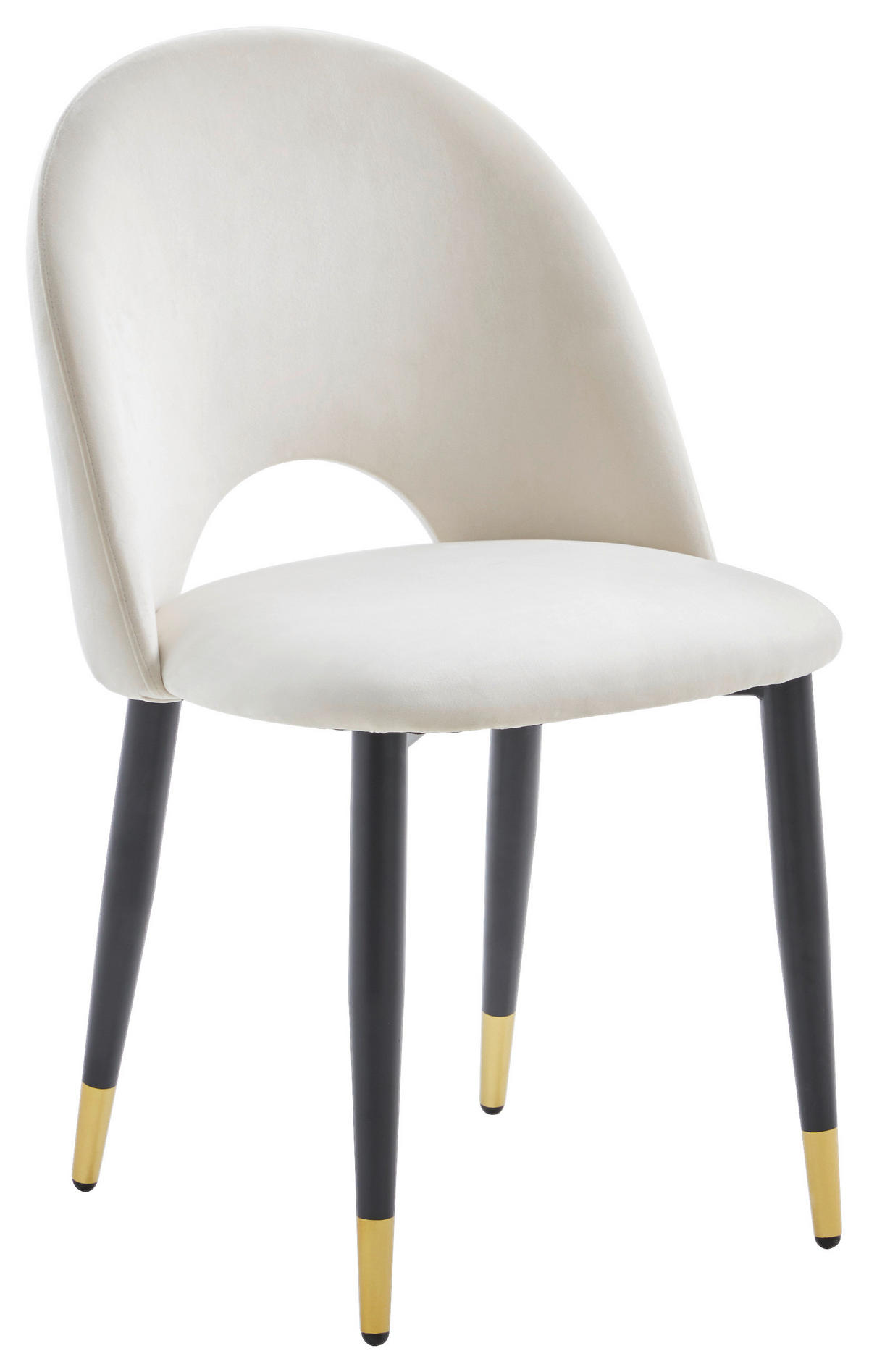 STUHL - Beige/Goldfarben, Design, Textil/Metall (49/84/54cm) - Kare-Design