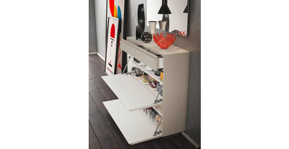 HÄNGESCHUHSCHRANK 110/96/33 cm - Taupe, Design, Glas/Holzwerkstoff (110/96/33cm) - Moderano