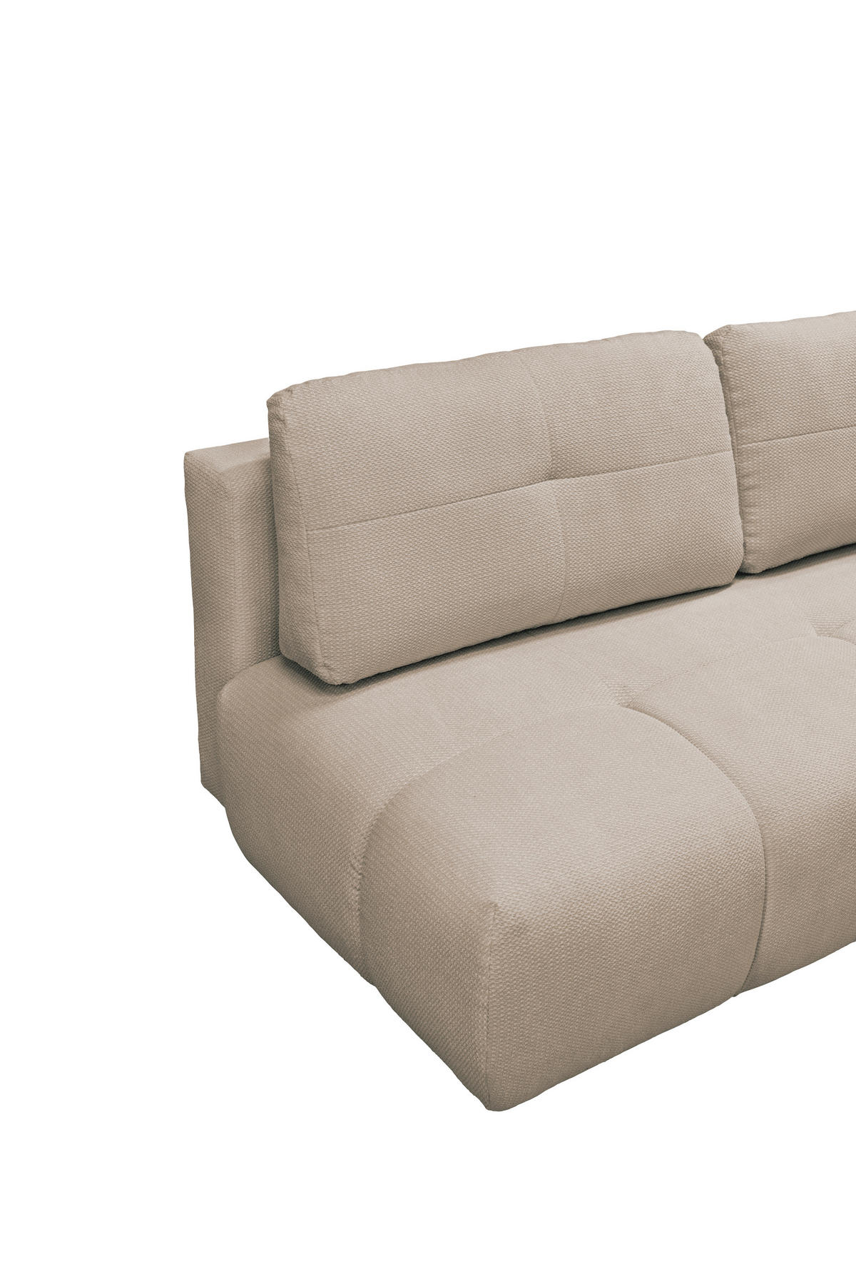 SCHLAFSOFA Struktur Beige  - Beige/Schwarz, Design, Textil (208/92/104cm) - MID.YOU