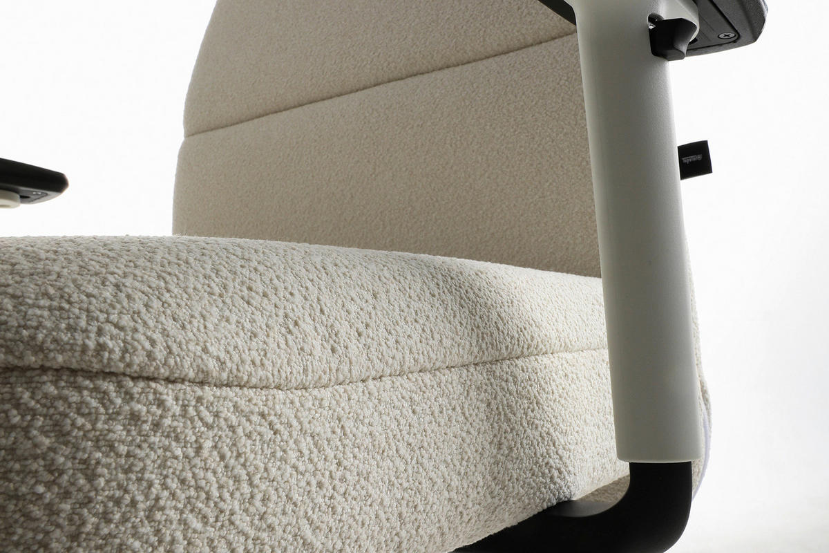 DREHSTUHL Velours Weiß, Beige  - Beige/Schwarz, MODERN, Kunststoff/Textil (71/111-120/58-62cm) - Topstar