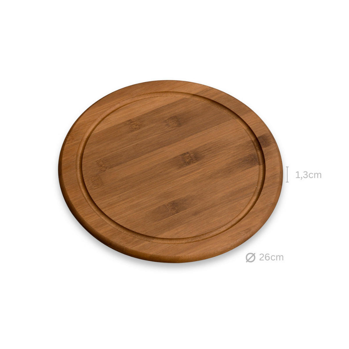 VESPERTELLER 4ER SET Holz Bambus  - Naturfarben, Basics, Holz (26cm) - Kesper