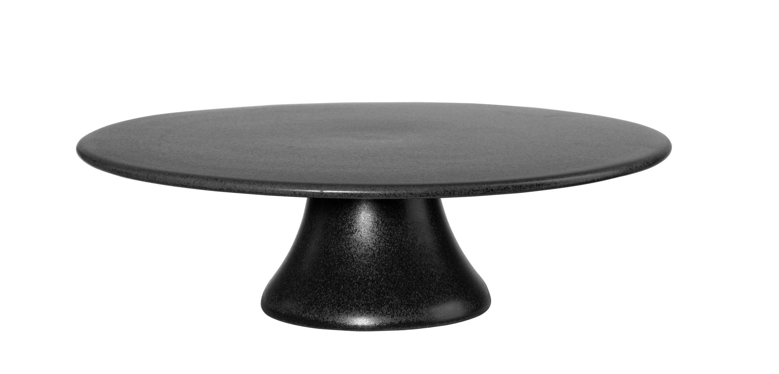 TORTENPLATTE Grande nero 29/9 cm  - Schwarz, Basics, Keramik (29/9cm) - ASA