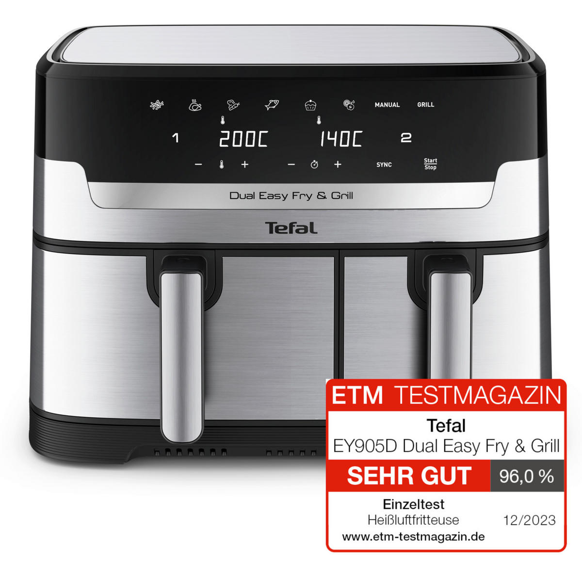 HEIßLUFTFRITTEUSE 8,3 l  - Edelstahlfarben, LIFESTYLE, Metall (41,8/40,2/30,5cm) - Tefal