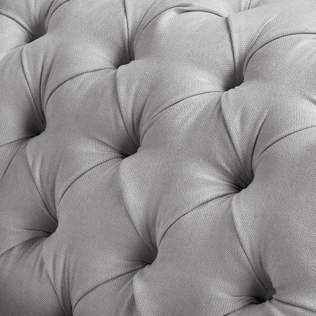 RÉCAMIERE Pako in Mikrofaser Grau  - Braun/Grau, Design, Holz/Textil (185/93/75cm) - Livetastic