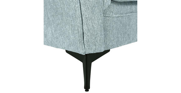 MEGASOFA in Chenille Türkis - Türkis/Schwarz, ROMANTIK / LANDHAUS, Textil/Metall (273/50/79/125cm) - Landscape