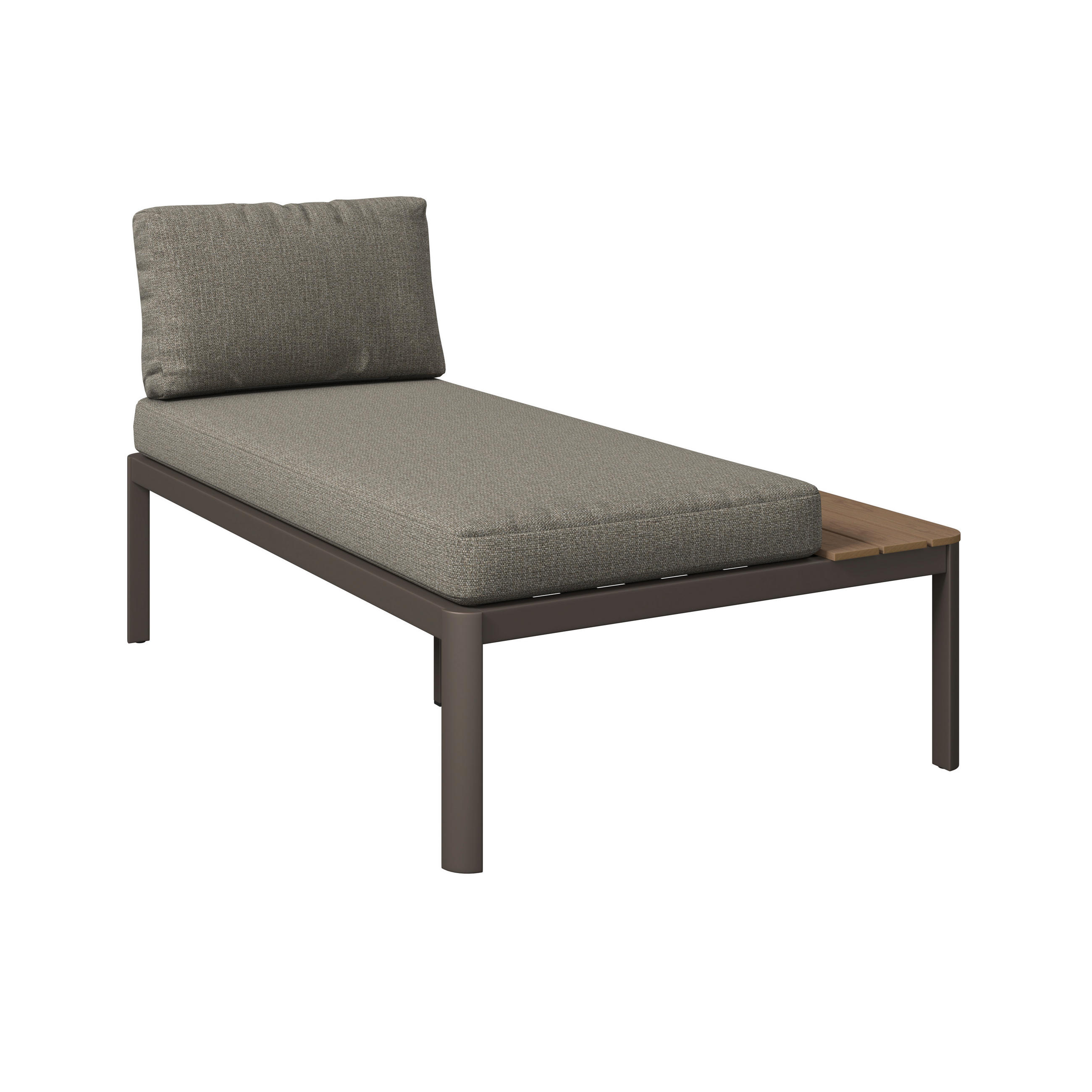 LOUNGEBETT  - Taupe/Naturfarben, Design, Kunststoff/Textil (99/83/151cm) - Amatio