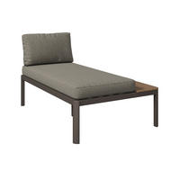 LOUNGEBETT  - Taupe/Naturfarben, Design, Kunststoff/Textil (99/83/151cm) - Amatio