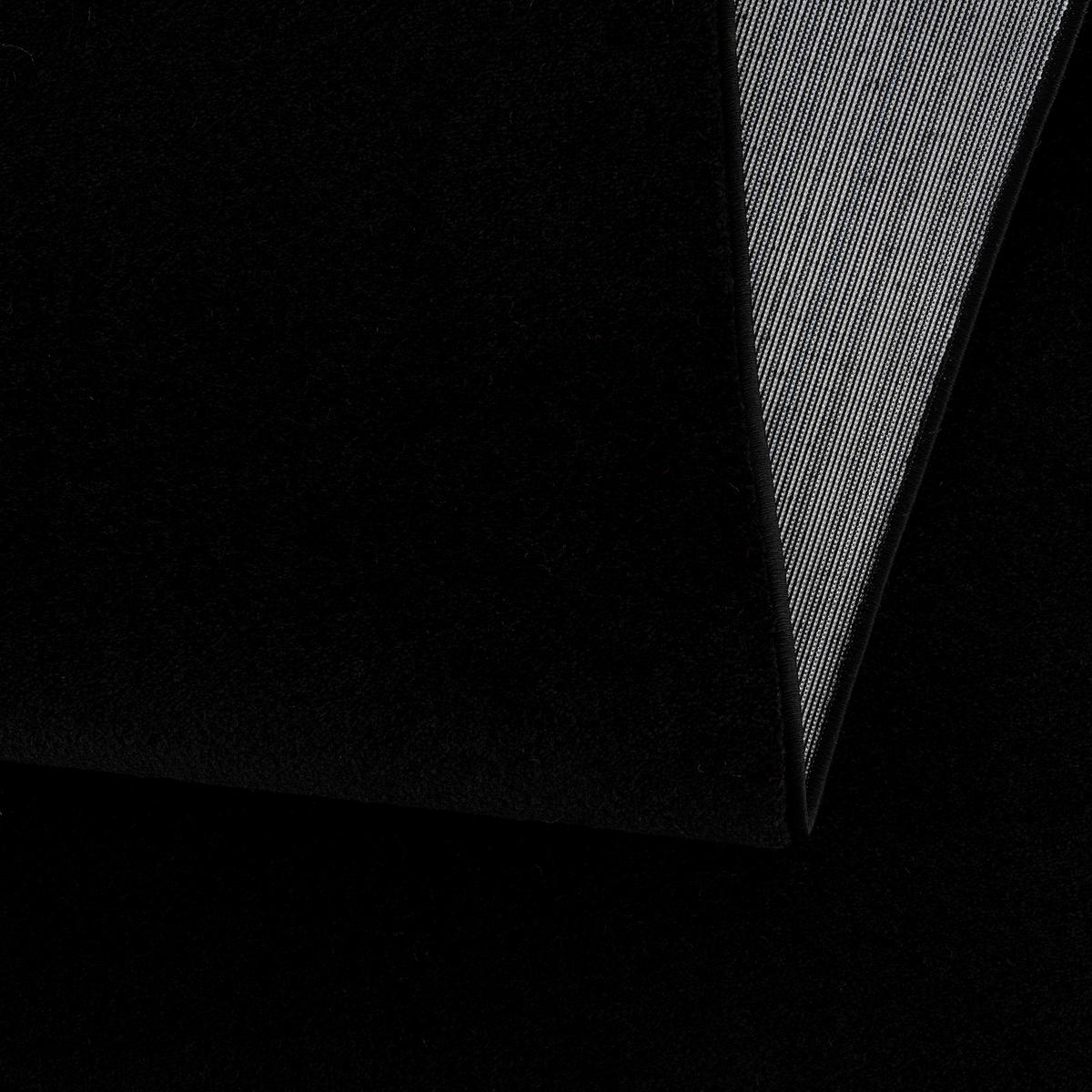 WEBTEPPICH 120 cm Uni Schwarz  - Schwarz, LIFESTYLE, Kunststoff/Textil (120cm)
