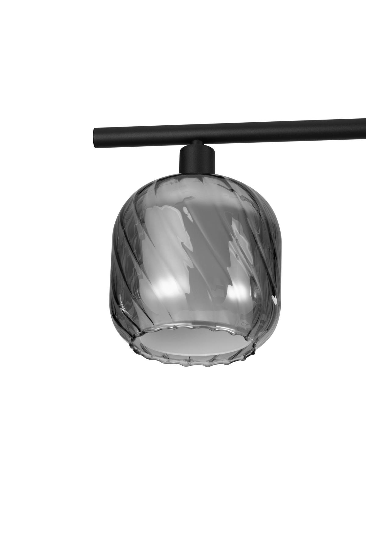 ZÁVESNÉ SVIETIDLO, 100/15/150 cm  - čierna/biela, Basics, kov/sklo (100/15/150cm) - Novel