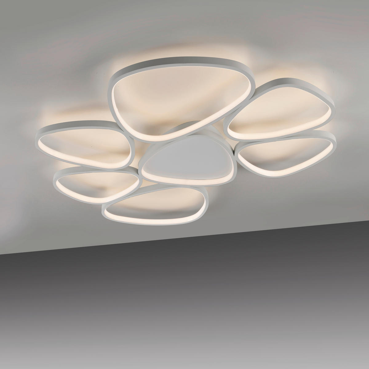 LED-DECKENLEUCHTE 92/70/6,5 cm  - Weiß, Design, Kunststoff/Metall (92/70/6,5cm) - Just Light