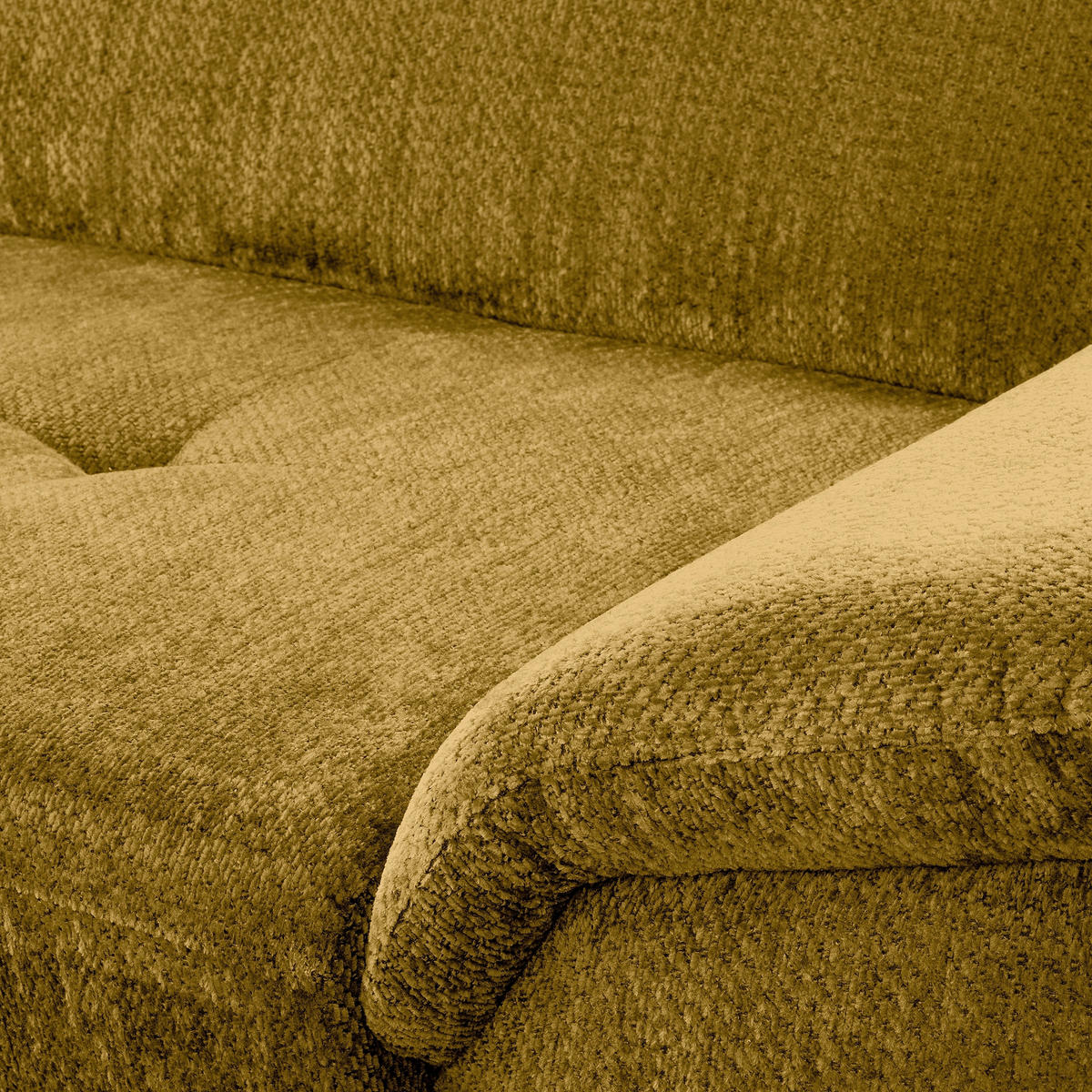ECKSOFA  Webstoff Senfgelb  - Senfgelb/Schwarz, Design, Textil/Metall (195/268cm) - Livetastic