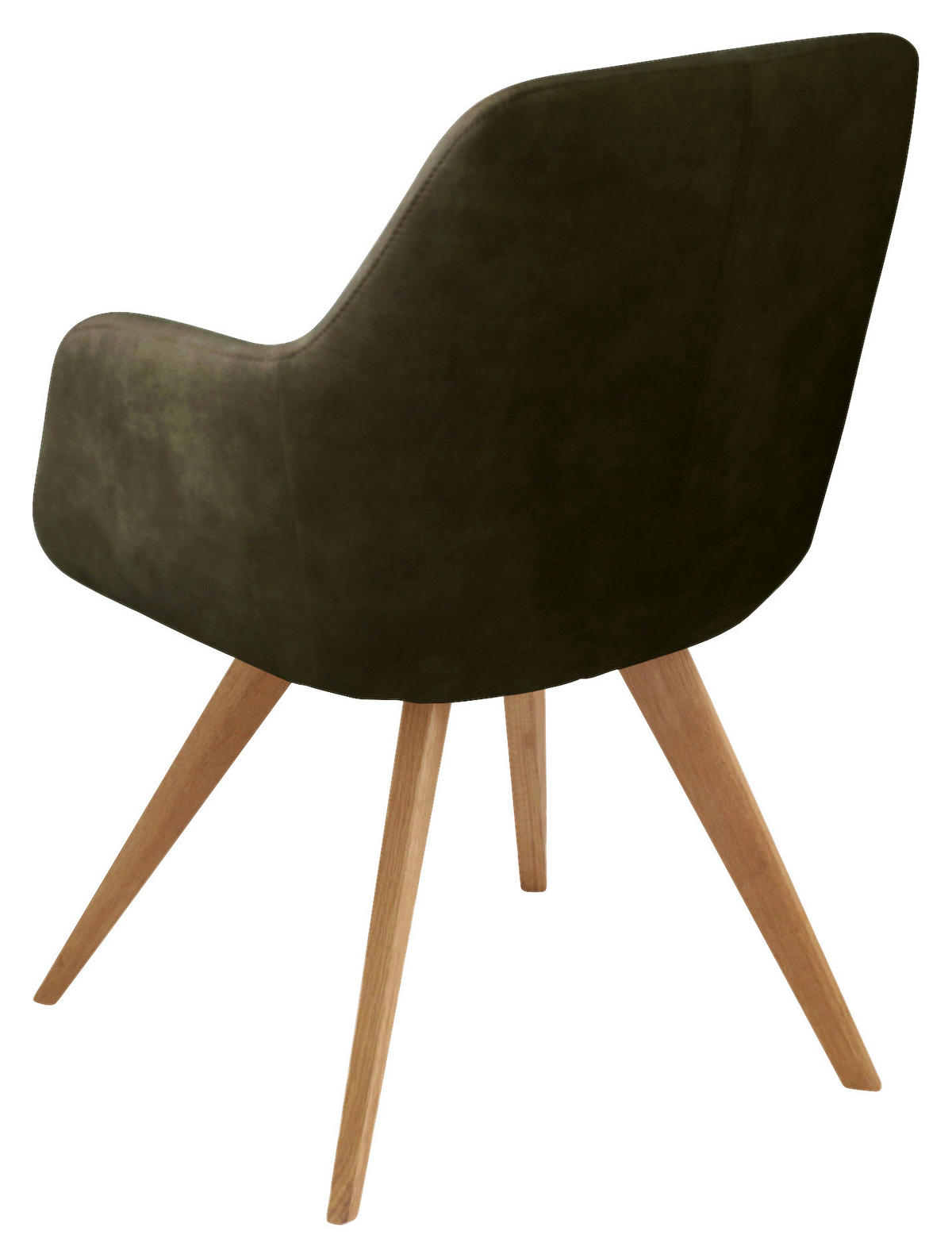 ARMLEHNSTUHL  in Flachgewebe  - Dunkelgrün/Eichefarben, Design, Holz/Textil (57/85,5/65cm) - Voleo