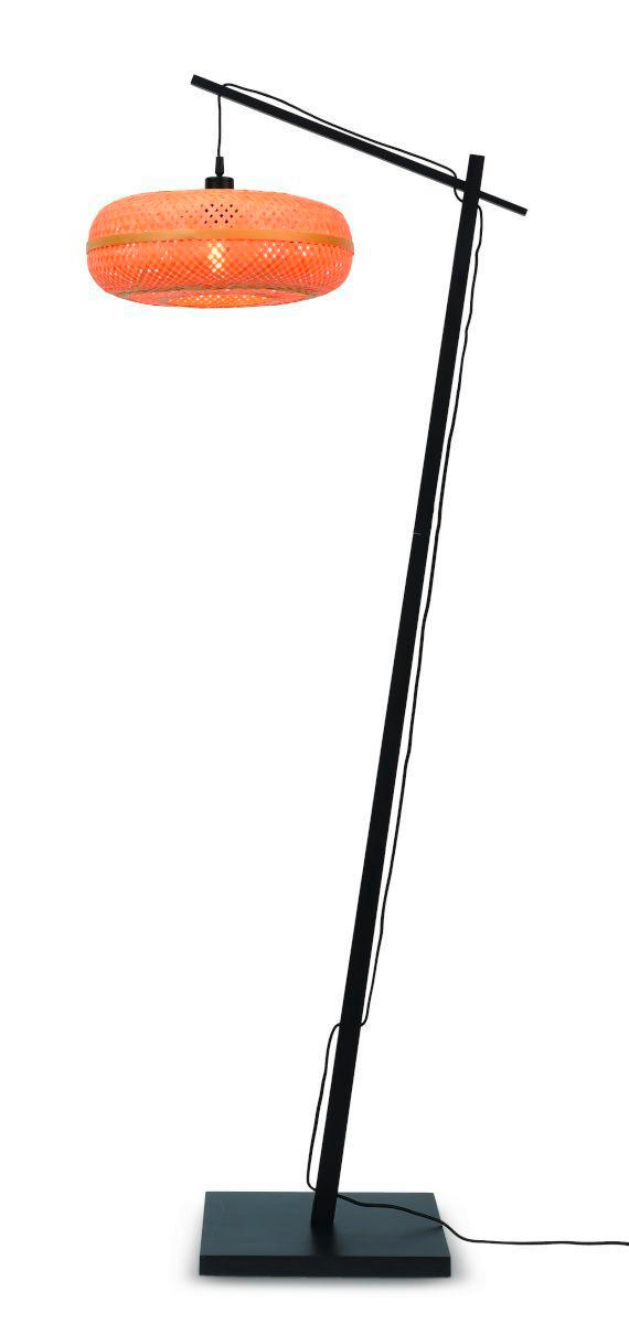 STEHLEUCHTE 40/68/176 cm    - Schwarz/Naturfarben, Trend (40/68/176cm) - Good & Mojo