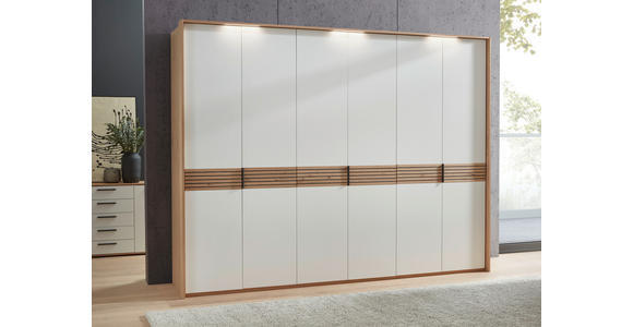 DREHTÜRENSCHRANK  in Weiß, Eichefarben  - Eichefarben/Anthrazit, KONVENTIONELL, Holz/Holzwerkstoff (300/230/60cm) - Dieter Knoll