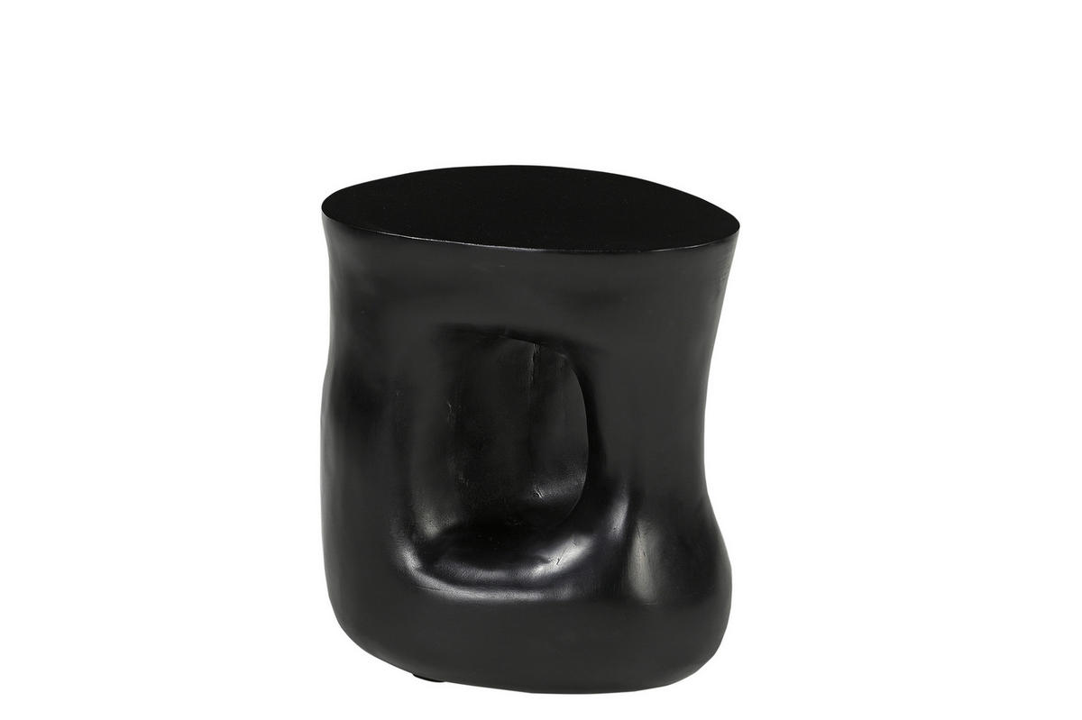 BEISTELLTISCH 40/36/41 cm Mangoholz massiv Schwarz Freiform  - Schwarz, Design, Holz (40/36/41cm) - MID.YOU