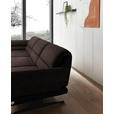 ECKSOFA Braun Flachgewebe  - Schwarz/Braun, Design, Textil/Metall (176-217/279-327cm) - Dieter Knoll