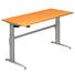 SCHREIBTISCH - Silberfarben/Buchefarben, KONVENTIONELL, Holzwerkstoff/Metall (180/72-119/80cm) SCHREIBTISCH - Silberfarben/Buchefarben, KONVENTIONELL, Holzwerkstoff/Metall (180/72-119/80cm)