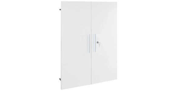 TÜR 75,6/102,3/1,8 cm - Silberfarben/Weiß, KONVENTIONELL, Holzwerkstoff/Metall (75,6/102,3/1,8cm) - Voleo