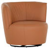 COCKTAILSESSEL Echtleder Braun    - Schwarz/Braun, Design, Leder (93/83/88cm)