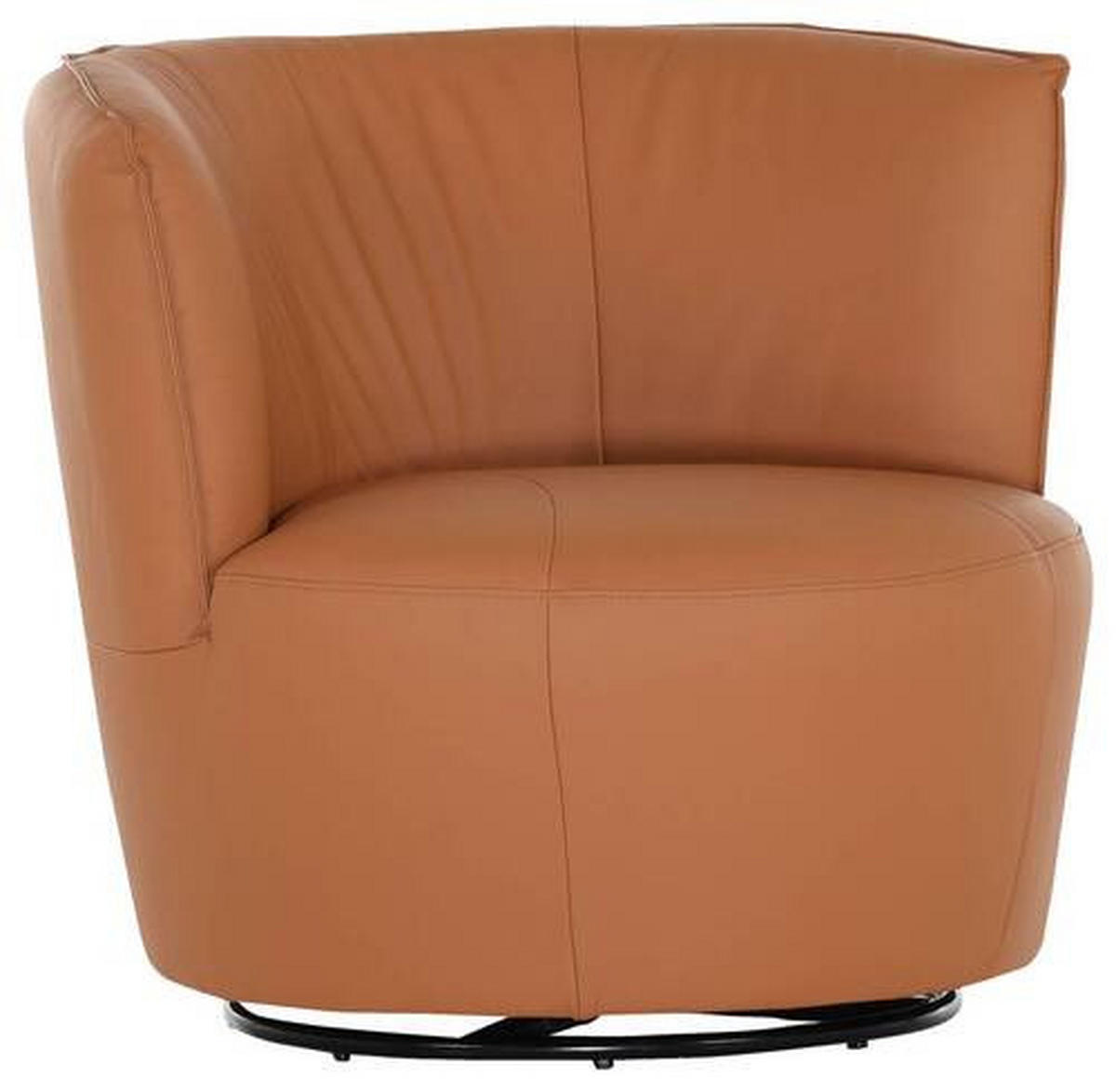 COCKTAILSESSEL Echtleder Braun    - Schwarz/Braun, Design, Leder (93/83/88cm)