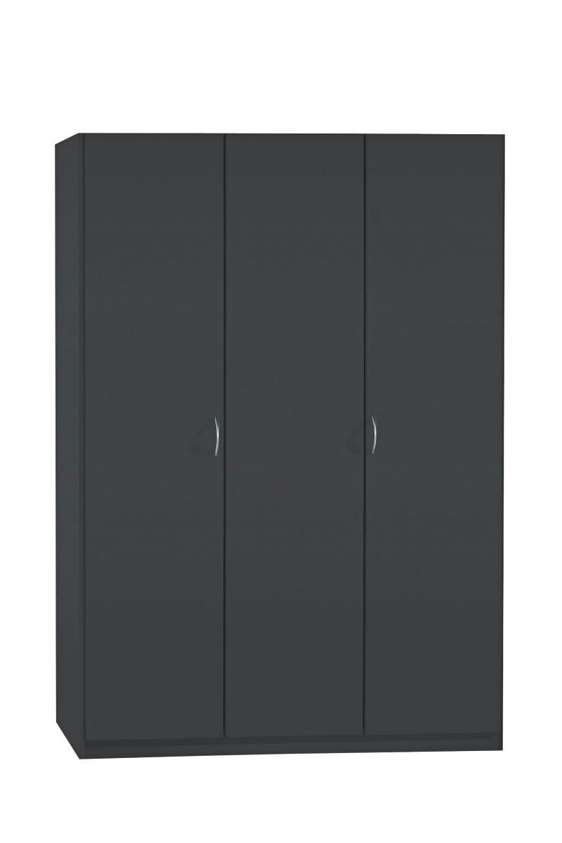 DREHTÜRENSCHRANK in Grau  - Silberfarben/Grau, Basics, Holzwerkstoff/Kunststoff (136/197/54cm) - Boxxx