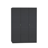 DREHTÜRENSCHRANK 136/197/54 cm 3-türig  - Silberfarben/Grau, Basics, Holzwerkstoff/Kunststoff (136/197/54cm) - Boxxx