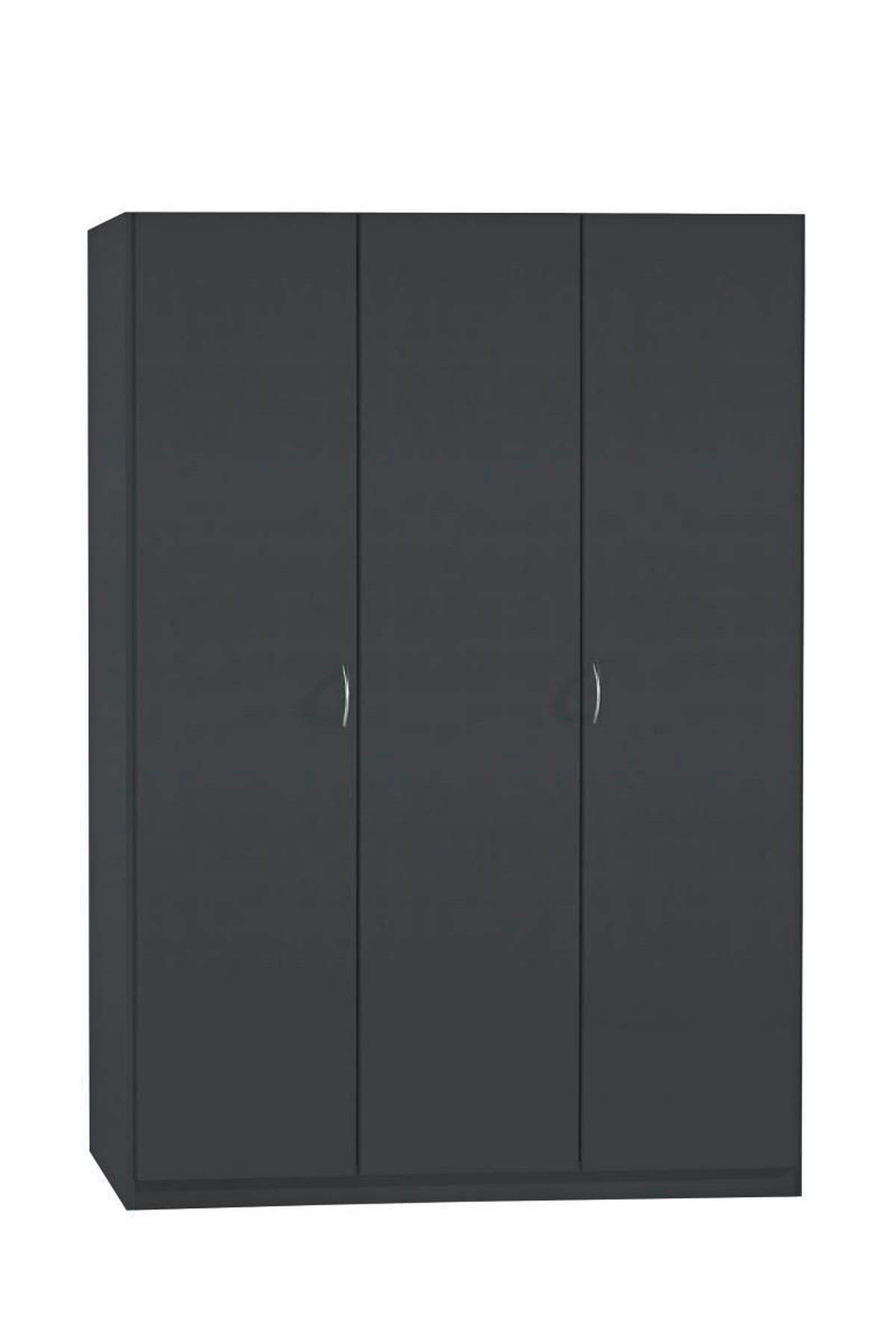 DREHTÜRENSCHRANK 136/197/54 cm 3-türig  - Silberfarben/Grau, Basics, Holzwerkstoff/Kunststoff (136/197/54cm) - Boxxx