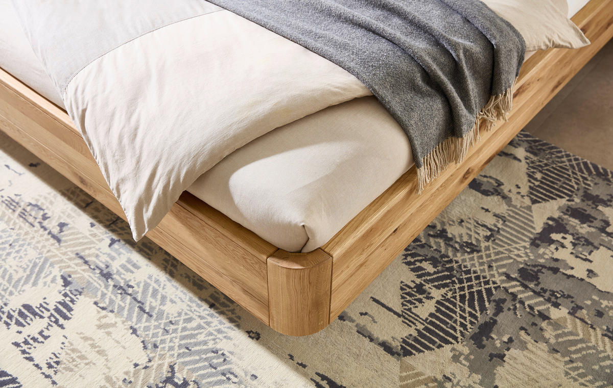 BETT 200/200 cm  Eichefarben   - Eichefarben/Grau, Modern, Holz (200/200cm) - Livetastic
