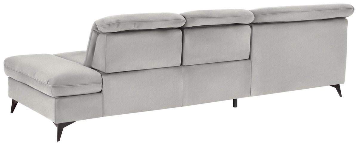 ECKSOFA Chenille Cappuccino  - Schwarz/Cappuccino, Design, Textil/Metall (198/288cm) - Beldomo Style