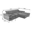 ECKSOFA in Webstoff Hellblau  - Schwarz/Hellblau, Design, Textil/Metall (265/180cm) - Carryhome