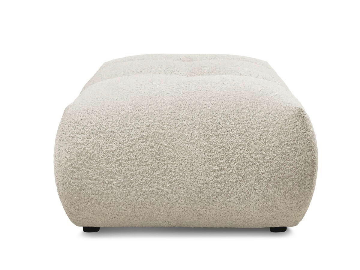 HOCKER FUJI  Bouclé Beige  - Beige/Schwarz, MODERN, Kunststoff/Textil (112/44/80cm)