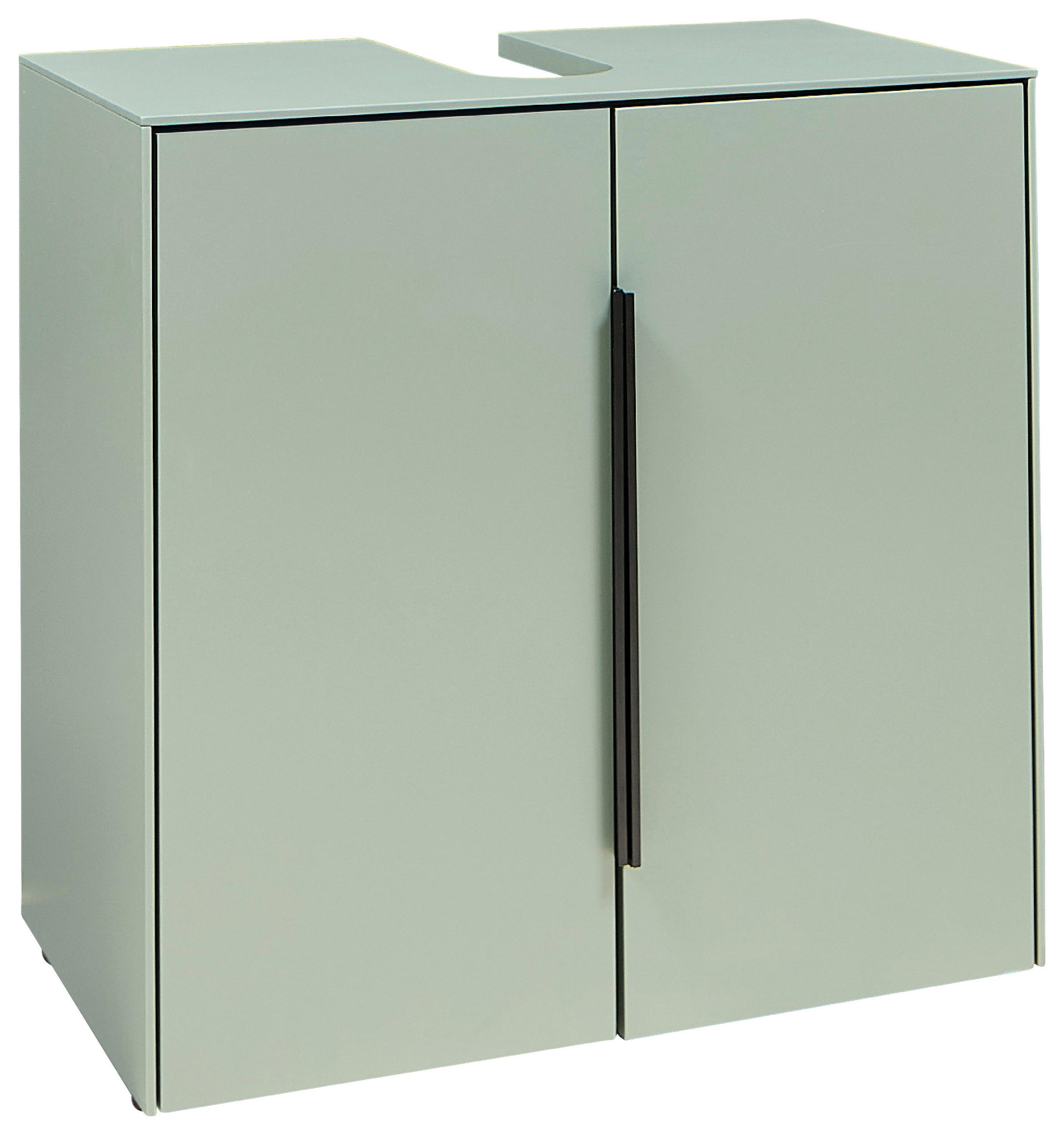 WASCHBECKENUNTERSCHRANK 60/60/33 cm  - Schwarz/Grün, Design, Holzwerkstoff/Kunststoff (60/60/33cm) - home24