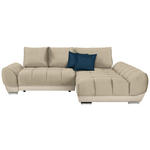 ECKSOFA in Blau, Beige  - Blau/Beige, MODERN, Textil/Metall (290/192cm) - Carryhome