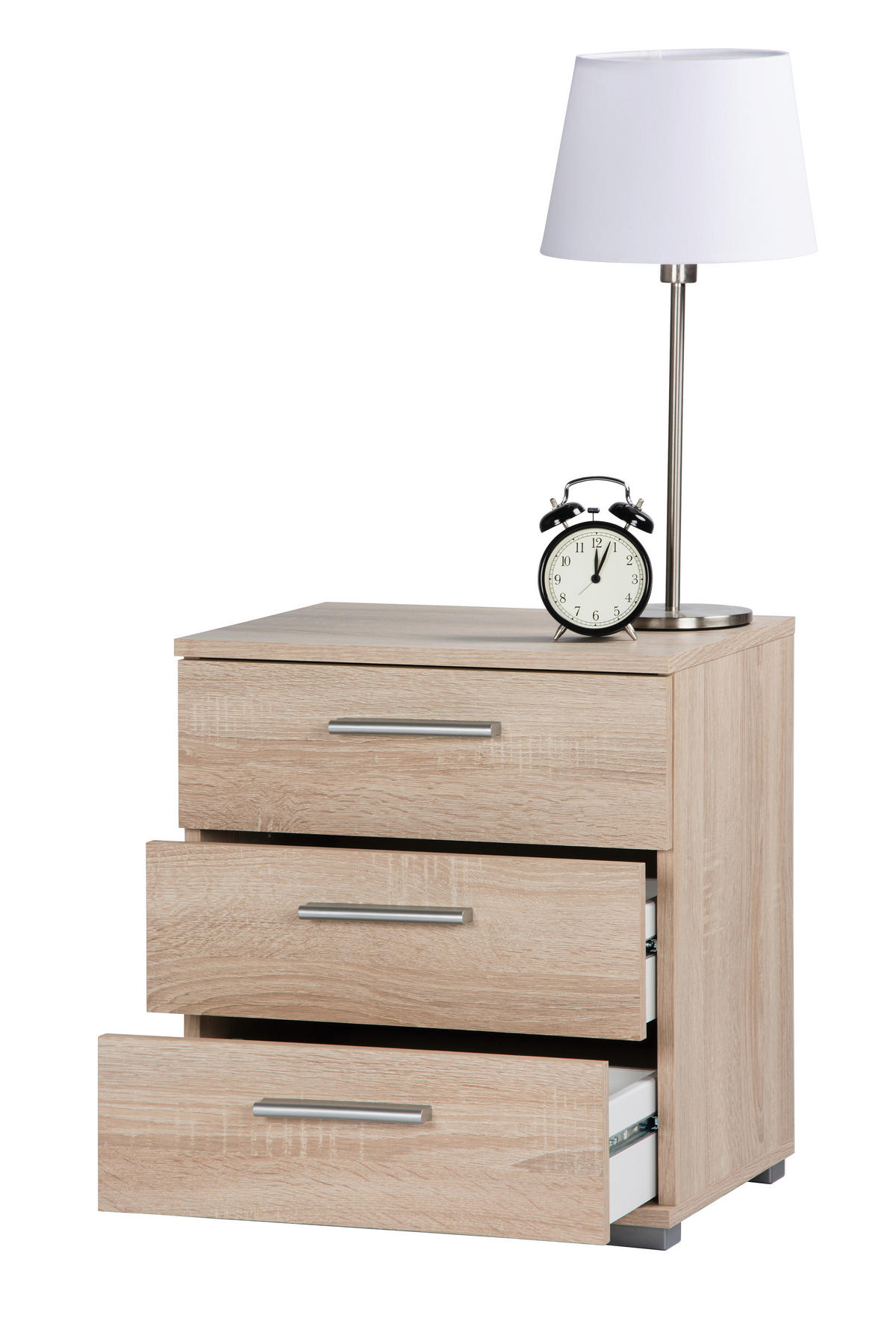 NOĆNI ORMARIĆ hrast Sonoma   - boje aluminija/hrast Sonoma, Konvencionalno, drvni materijal/plastika (45/50/34cm) - Ti'me