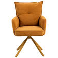 ARMLEHNSTUHL  in Feincord  - Orange, Design, Textil/Metall (61/95/67cm) - Novel