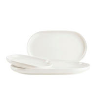 SERVIERPLATTEN-SET TAYA  - Weiss, Basics, Keramik - Mäser