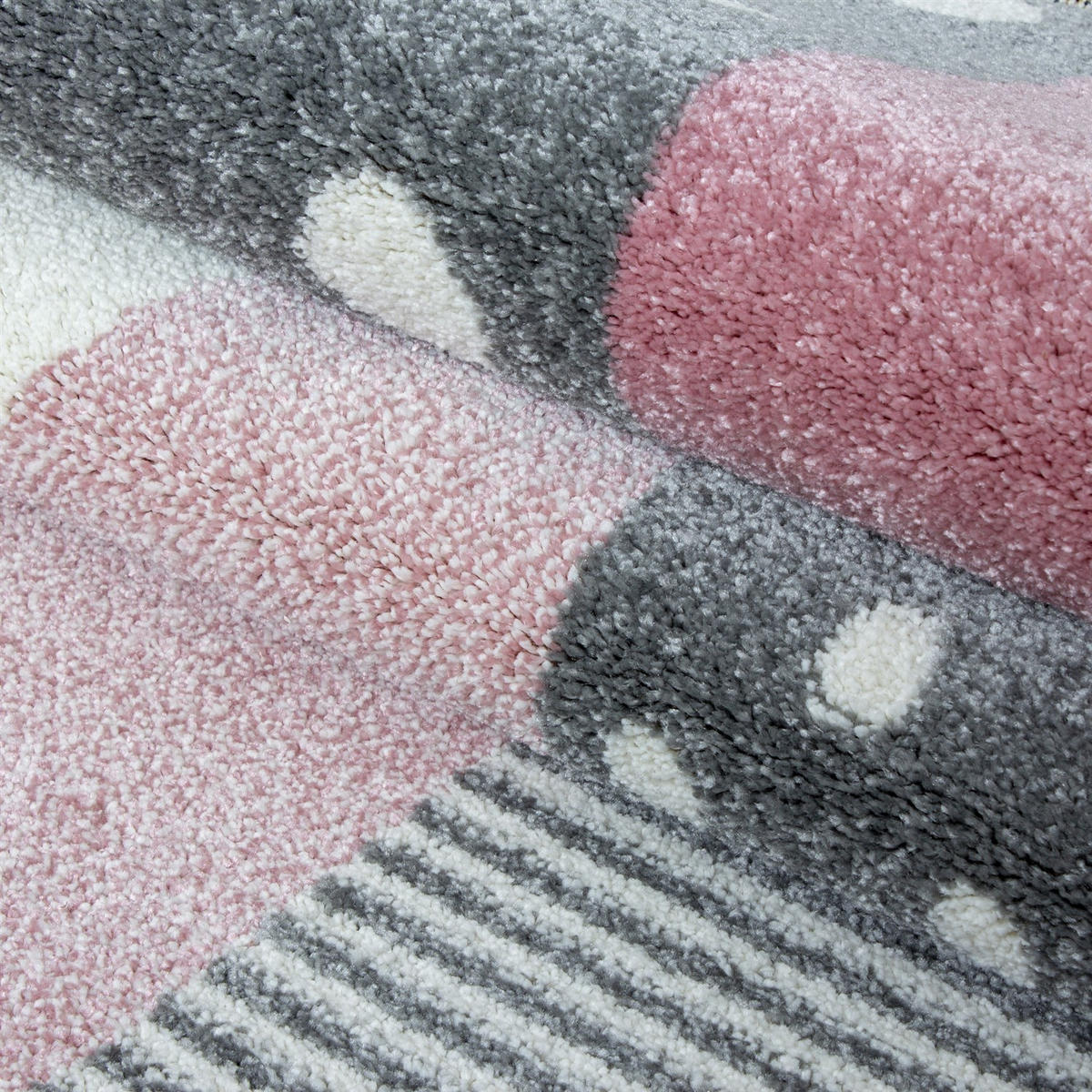 BARNMATTA 80/150 cm Kids  - vit/pink, Trend, textil (80/150cm) - Ben'n'jen
