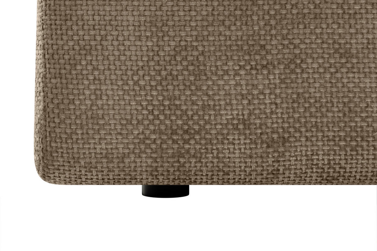 STOPPAD SÄNG ,180/200 cm  i brun  - brun/svart, Klassisk, trä/textil (180/200cm) - Best Price