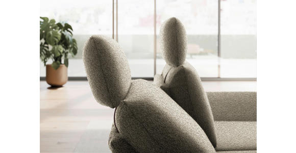 ECKSOFA  in Flachgewebe Hellbraun  234/155 cm  - Hellbraun/Schwarz, Design, Textil/Metall (234/155cm) - Dieter Knoll